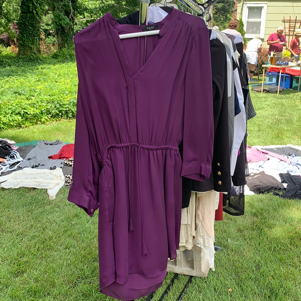 Babaton v-neck sundress purple